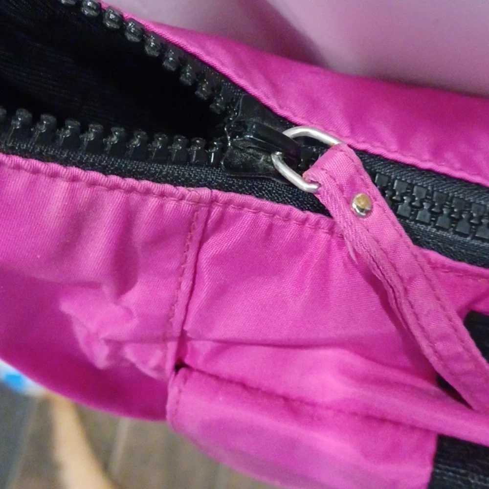 RALPH LAUREN hobo bag Barbie pink & black bucket shoulder yoga purse